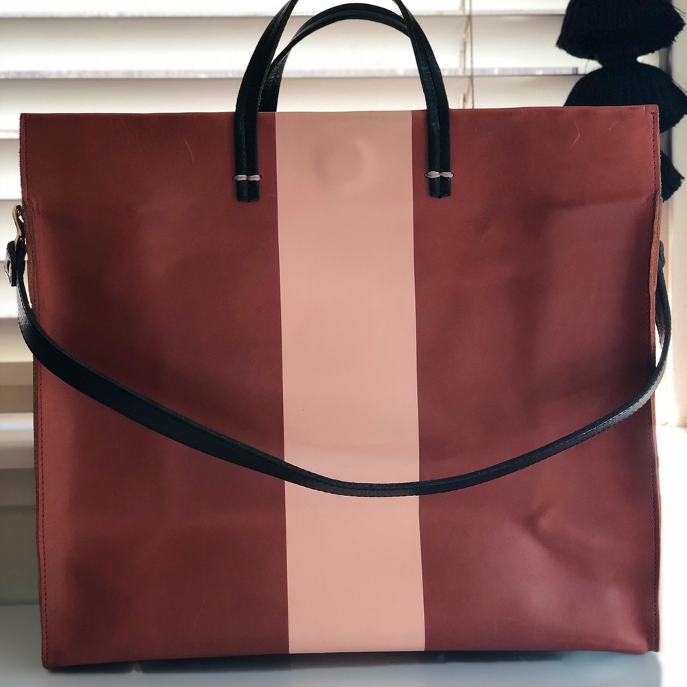 Clare V Striped Simple Tote